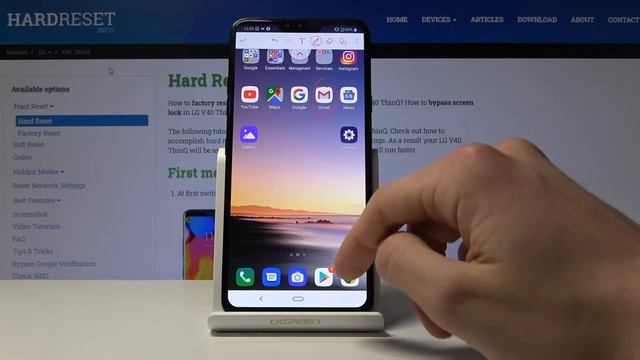 Как сделать фото экрана LG V40 ThinQ — Скриншот