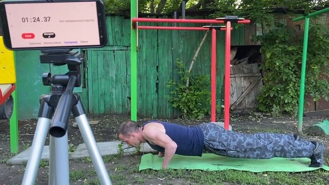 №46#Челендж #планка Стойка в планке в упоре отжимания (3мин)Stand in plank in push up emphasis(3min смотреть онлайн