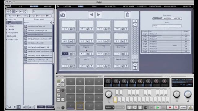 12.  FXpansion Geist  -  Режим сцена и песня