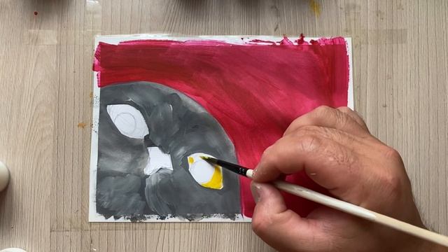 Рисуем гуашью | рисуем кота | рисуем кошку смотреть онлайн