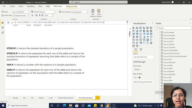 13.7 How to Use STDEV.P, STDEVX.P, VAR.P, VARX.P Statistical Functions | DAX in Power BI смотреть онлайн