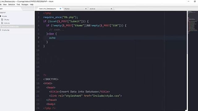 Employee Management System Inserting data into Database part-4 смотреть онлайн