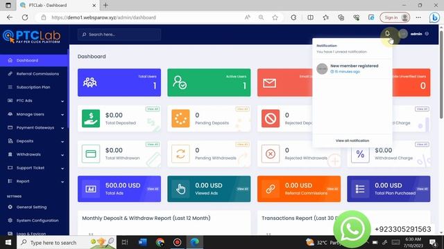 Create Ptc Ads Watching Website With Admin Panel Using Ptc Lab Php Script смотреть онлайн