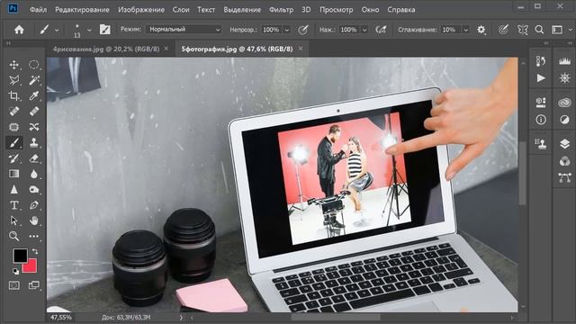 Знакомство с фотошоп - Обзор интерфейса и настройка программы Photoshop смотреть онлайн