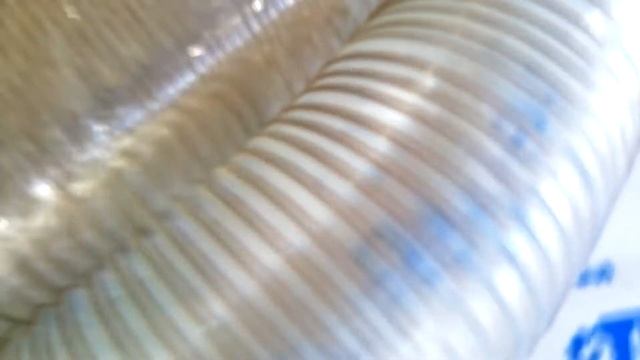 Прозрачный всасывающий полиуретановый гофрированный шланг