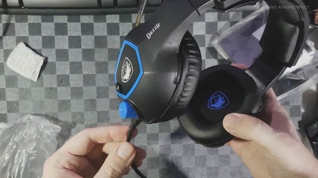 Игровые наушники SADES DAZZLE - распаковка и обзор (c aliexpress) смотреть онлайн