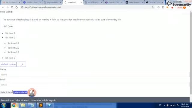 Report 2 - 14.10.2018 (test task - HTML/CSS to Pug) смотреть онлайн