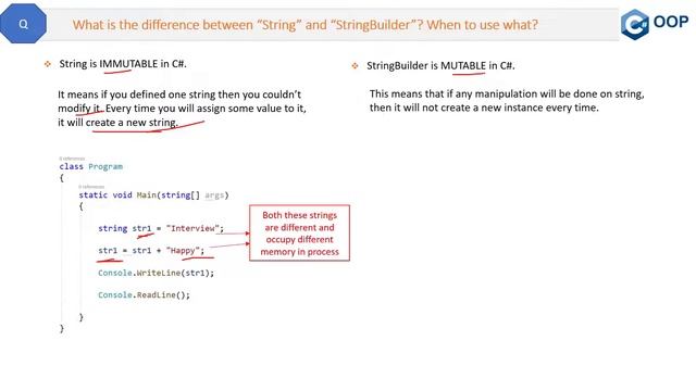What is the difference between “String” and “StringBuilder”? When to use what? смотреть онлайн