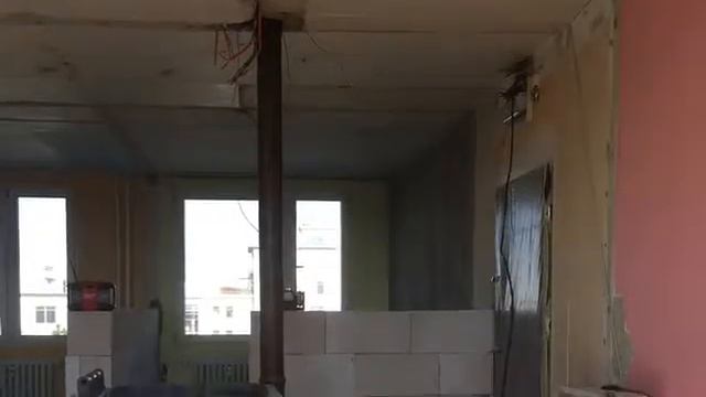 Постройка перегородок из пена блока в квартире