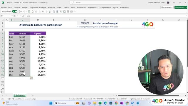 2️⃣ formas de Calcular % participación смотреть онлайн