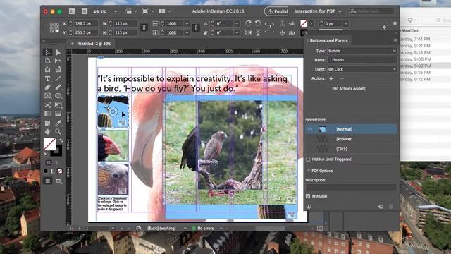 Adobe InDesign | Interactive PDF - Buttons