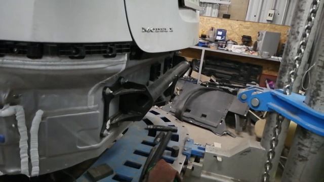 Кузовной ремонт Tesla model X. смотреть онлайн