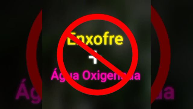 JAMAIS MISTURE ÁGUA OXIGENADA E ENXOFRE смотреть онлайн