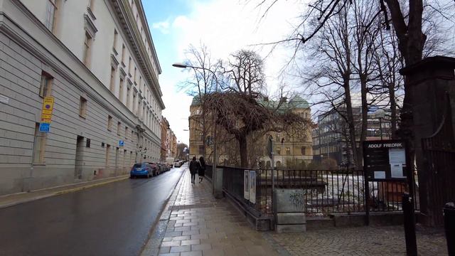 Stockholm, Sweden. Walk From Hötorget To Adolf Fredrik Church. 4K