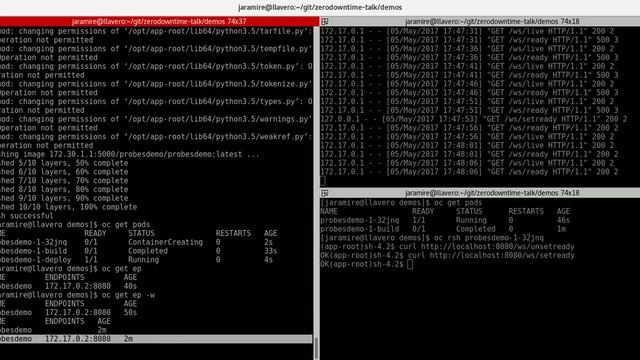 Demo about readiness and liveness probes on OpenShift origin 1.5 смотреть онлайн