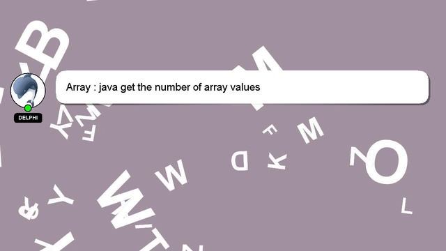 Array : java get the number of array values смотреть онлайн