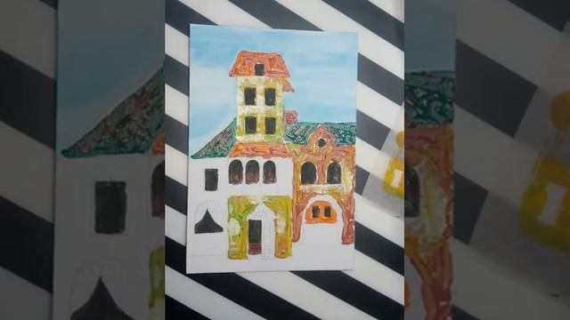 Домики Тбилиси. Рисуем пластиковой картой смотреть онлайн