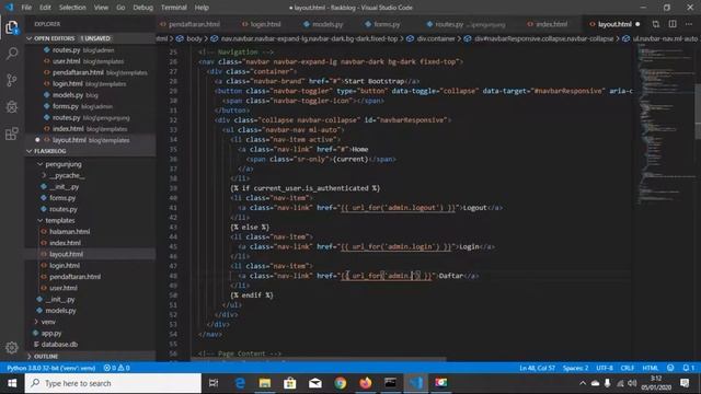 Membuat Blog dengan Python Flask - 7 Input, Role, Upload смотреть онлайн