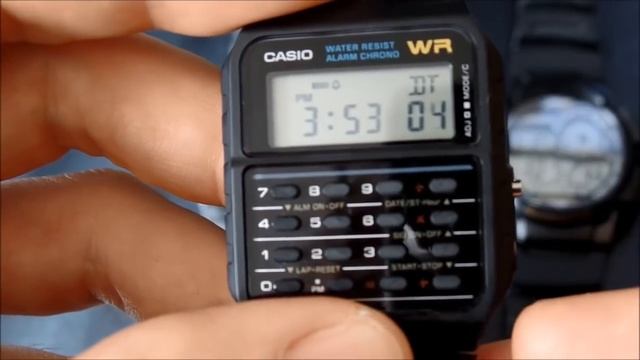 How to set time and date on a Casio CA-53 calculator watch смотреть онлайн