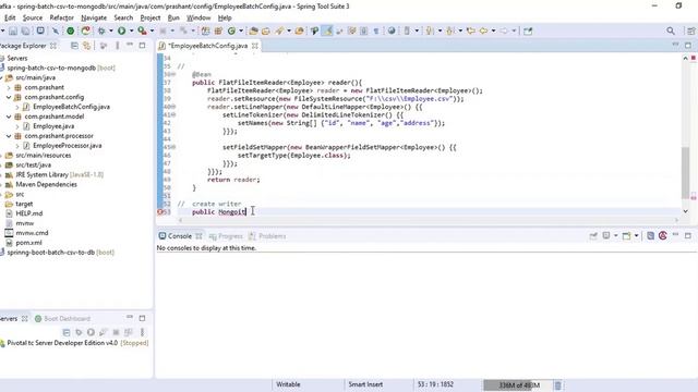 Spring boot batch processing with mongodb | CSV to mongoDB Database | Mongodb | spring batch смотреть онлайн