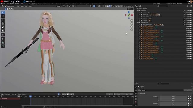 How to Append in Blender - to move a character (or anything) from one file to another. смотреть онлайн