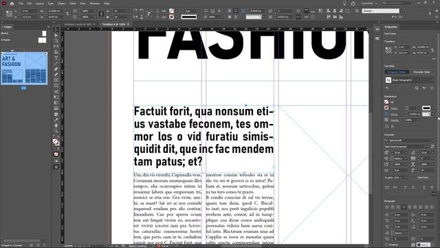 How to Create Magazine Layout with Text Wrap and Text Frame in Adobe Indesign CC смотреть онлайн