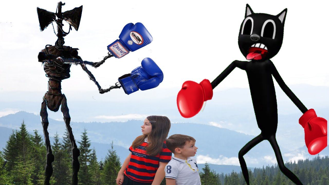 Сиреноголовый против Картун Кэт в реальной жизни Siren Head & Cartoon cat смотреть онлайн