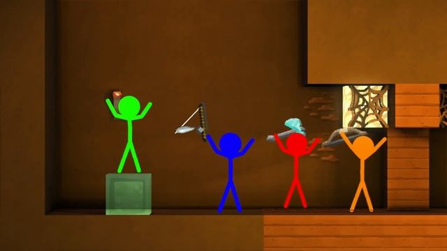 Stickman vs Minecraft ⚡ WHO is the FASTER ? Stickman Battle Animation смотреть онлайн