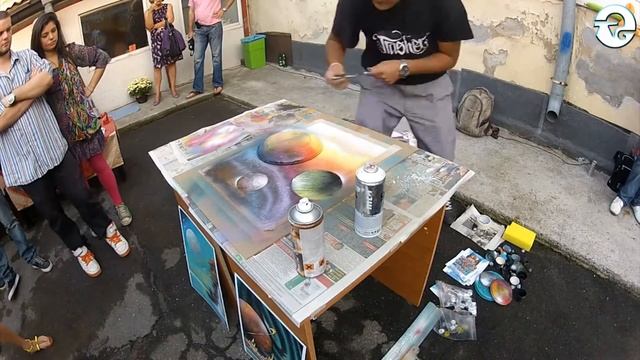 Spray Paint Art - Space Scene - by: Trasher смотреть онлайн