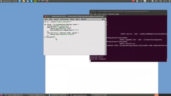 The simplest possible HTML5 WebSockets client and Node.js server talking!