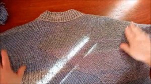 Джемпер в технике интарсия . Связан спицами на 56 размер