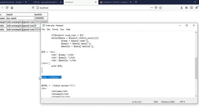 PHP | Php Tutorial for Beginners with MySQL Project | dompdf full tutorial complete guide смотреть онлайн