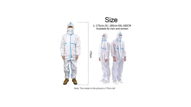 Protective Suit Prevent Droplets Antiepidemic Disposable Protective Clothing Hazmat Suit Waterproof смотреть онлайн