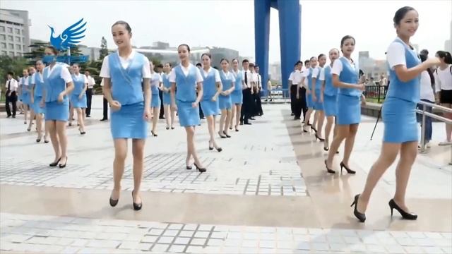 JERUSALEMA Flash Dance 400 Stewardess Flight Attendant Students Jinan City Shandong China 山东济南 踩踩踩快