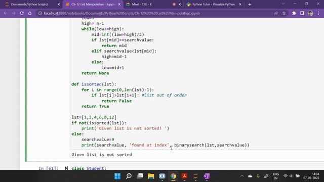 Programming in Python | Linear and Binary Search Program | List Manipulation | Searching Technique смотреть онлайн