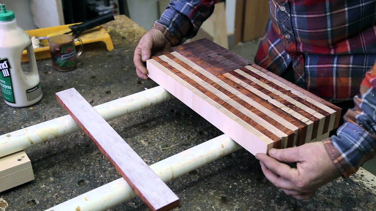Making a "US flag" end grain cutting board смотреть онлайн
