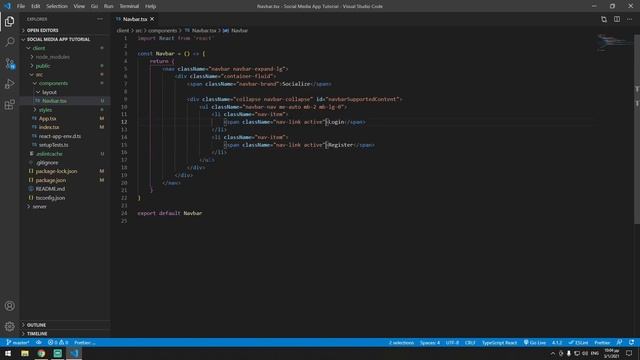 Social media app using React & Express - UI Part-1 (Layout & Forms) смотреть онлайн