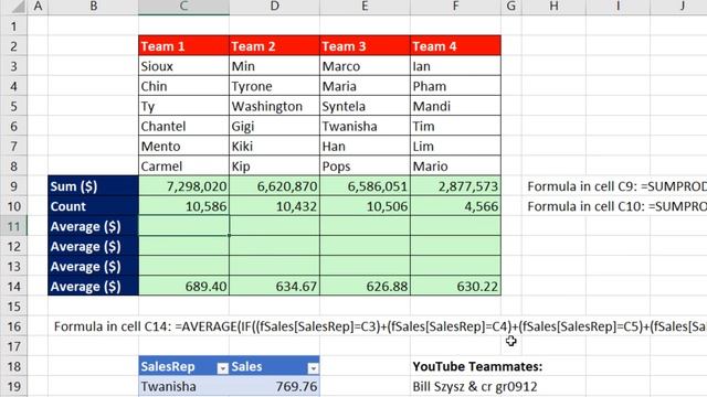 Sum, Count & Average using an OR Logical Test. Many Cool Formulas. Excel Magic Trick 1647 смотреть онлайн