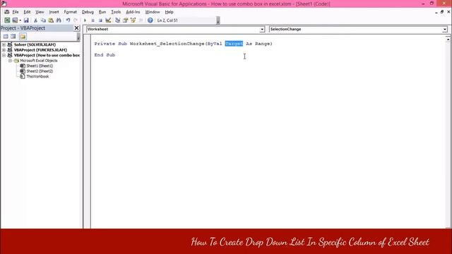 How To Create Drop Down List In Specific Column of Excel Sheet смотреть онлайн