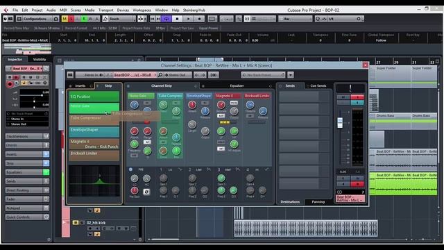 Cubase. Как проходит сигнал внутри канала в Cubase.