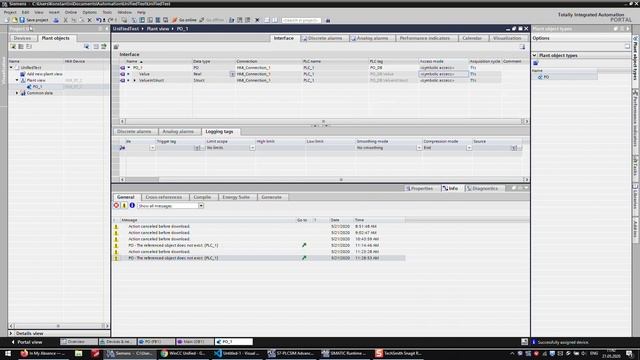 WinCC Unified - logging tags trouble смотреть онлайн
