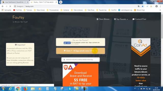 Como ganhar mais satoshis de BTC do que na Freebitcoin por hora смотреть онлайн