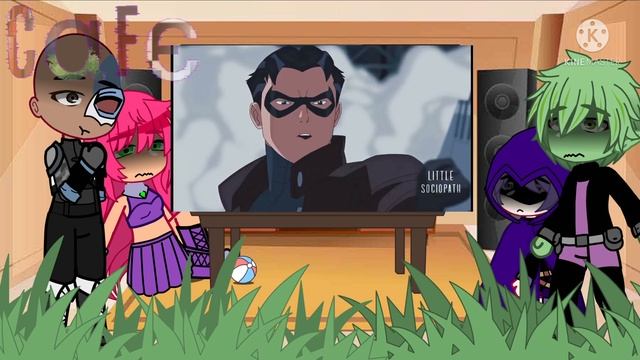 Teen Titans Go react to Robin || 3/3 || Meeting the Bat-Family || cafe смотреть онлайн