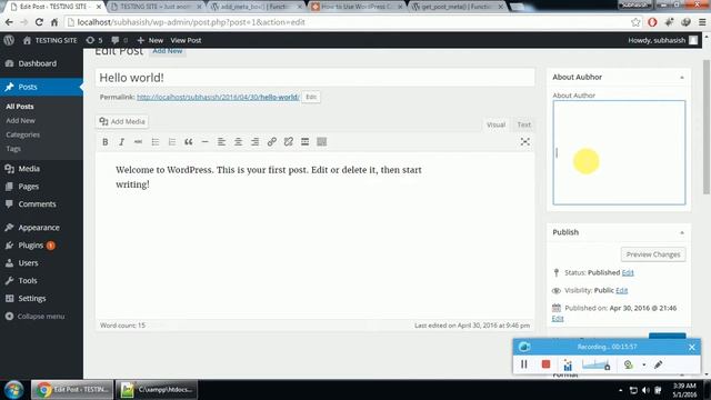 Part 1 - Create A metabox and save it properly смотреть онлайн