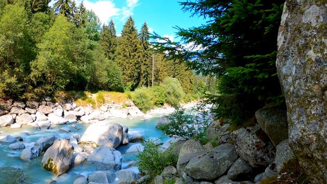 Relaxing Mountain Turquoise River with Rapids (4k ultra HD). Calming Nature Sounds. (10 hours). смотреть онлайн