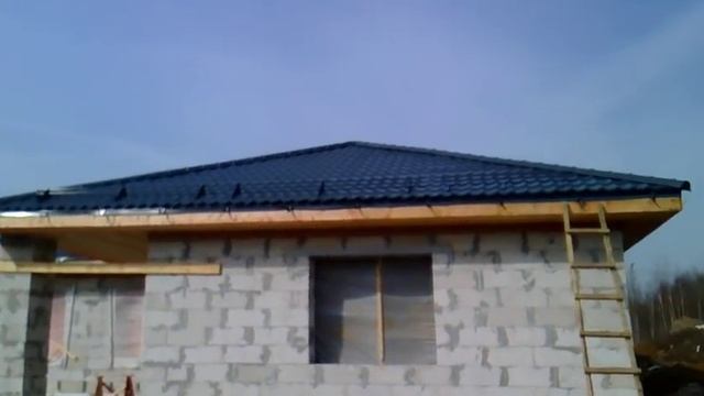 Строительство одноэтажного жилого дома из газосиликатного блока. смотреть онлайн