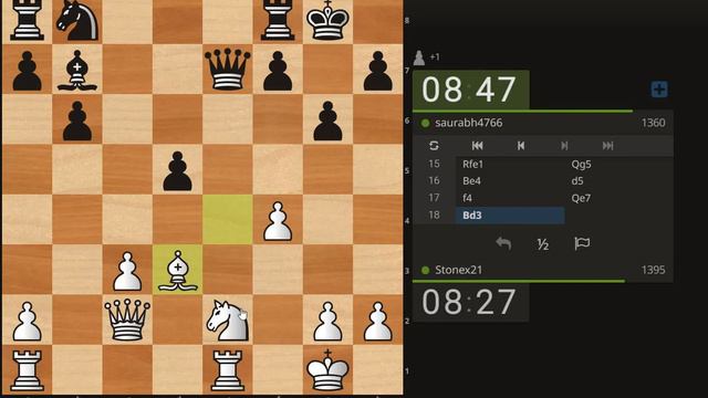 Играю на Lichess Рапид 10 + 5 Французская защита смотреть онлайн
