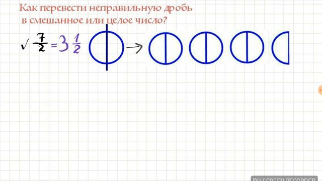 Как выделить целую часть из неправильной дроби? смотреть онлайн