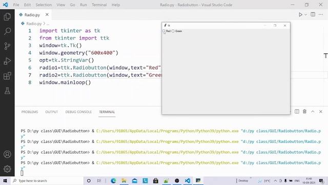 Radiobutton in Tkinter | Python Tkinter GUI Tutorial part8 смотреть онлайн