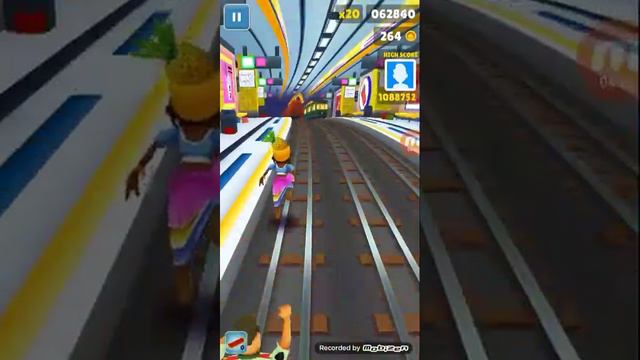 Subway Surfers- обзор игры, дают ключи!!! Как я играю? / Arina Star смотреть онлайн